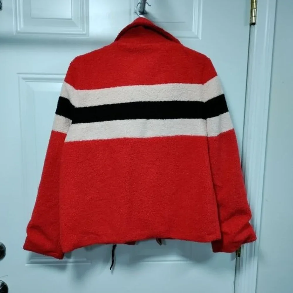 Juicy Couture Black Label Sherpa Teddy Bear Y2K Satin Lined Jacket Medium NWOT - Picture 4 of 16